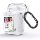 Personalised Photo with Text AirPods Glitter Case Side Image
