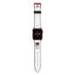 Personalised Photo with Text Apple Watch Strap with Red Hardware