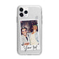 Personalised Photo with Text Apple iPhone 11 Pro Max in Silver with Bumper Case