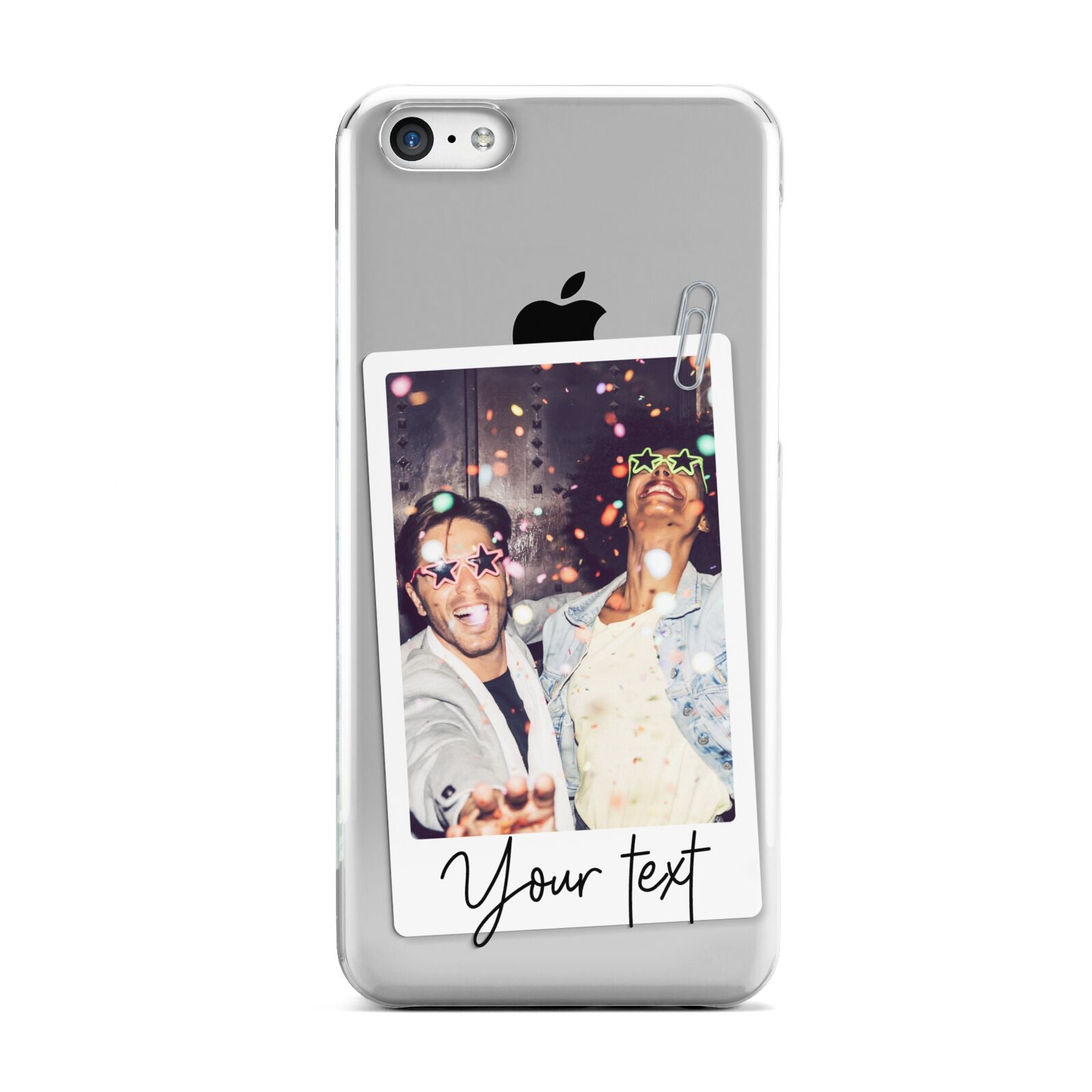 Personalised Photo with Text Apple iPhone 5c Case