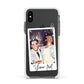 Personalised Photo with Text Apple iPhone Xs Impact Case White Edge on Black Phone