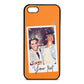 Personalised Photo with Text Saffron Saffiano Leather iPhone 5 Case