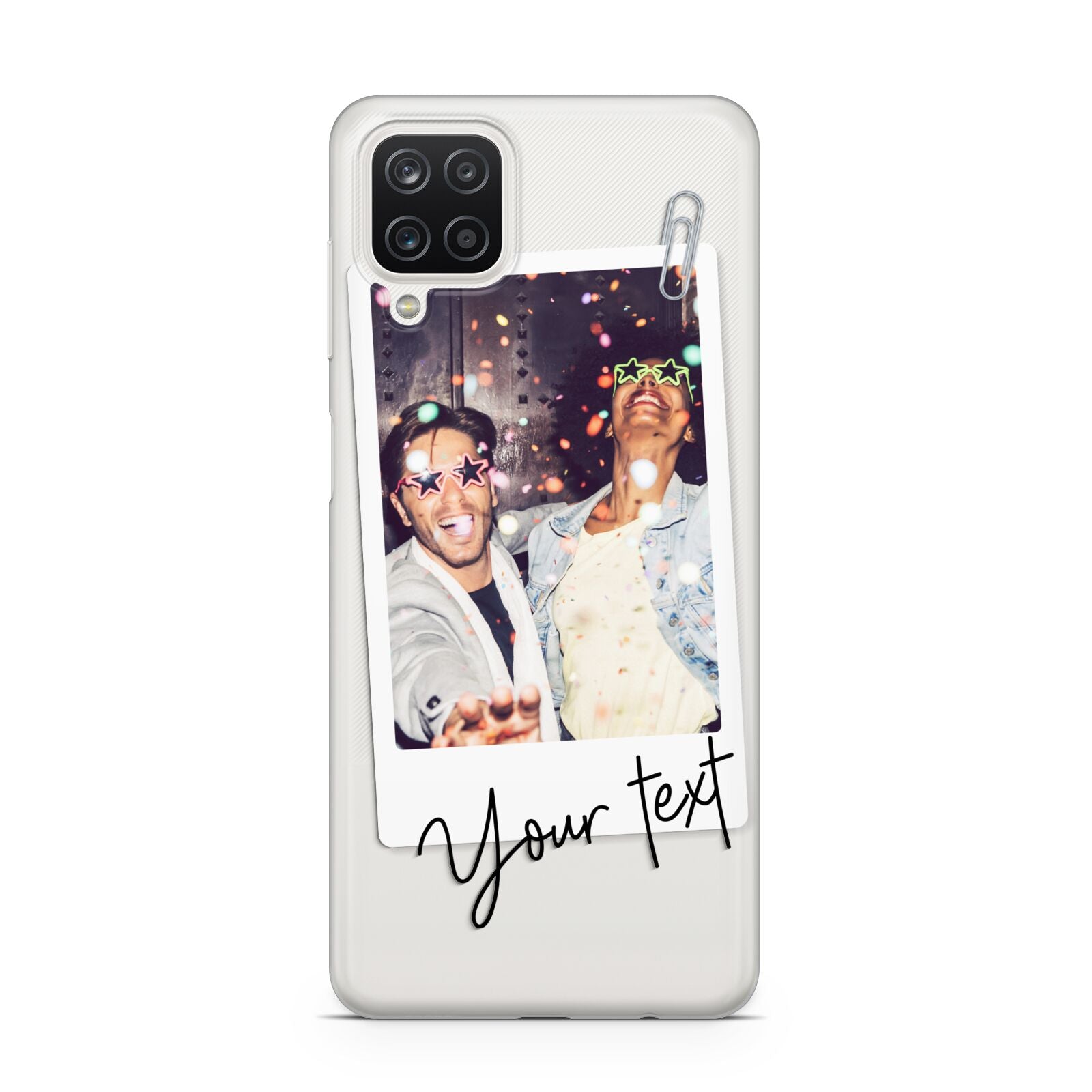 Personalised Photo with Text Samsung A12 Case