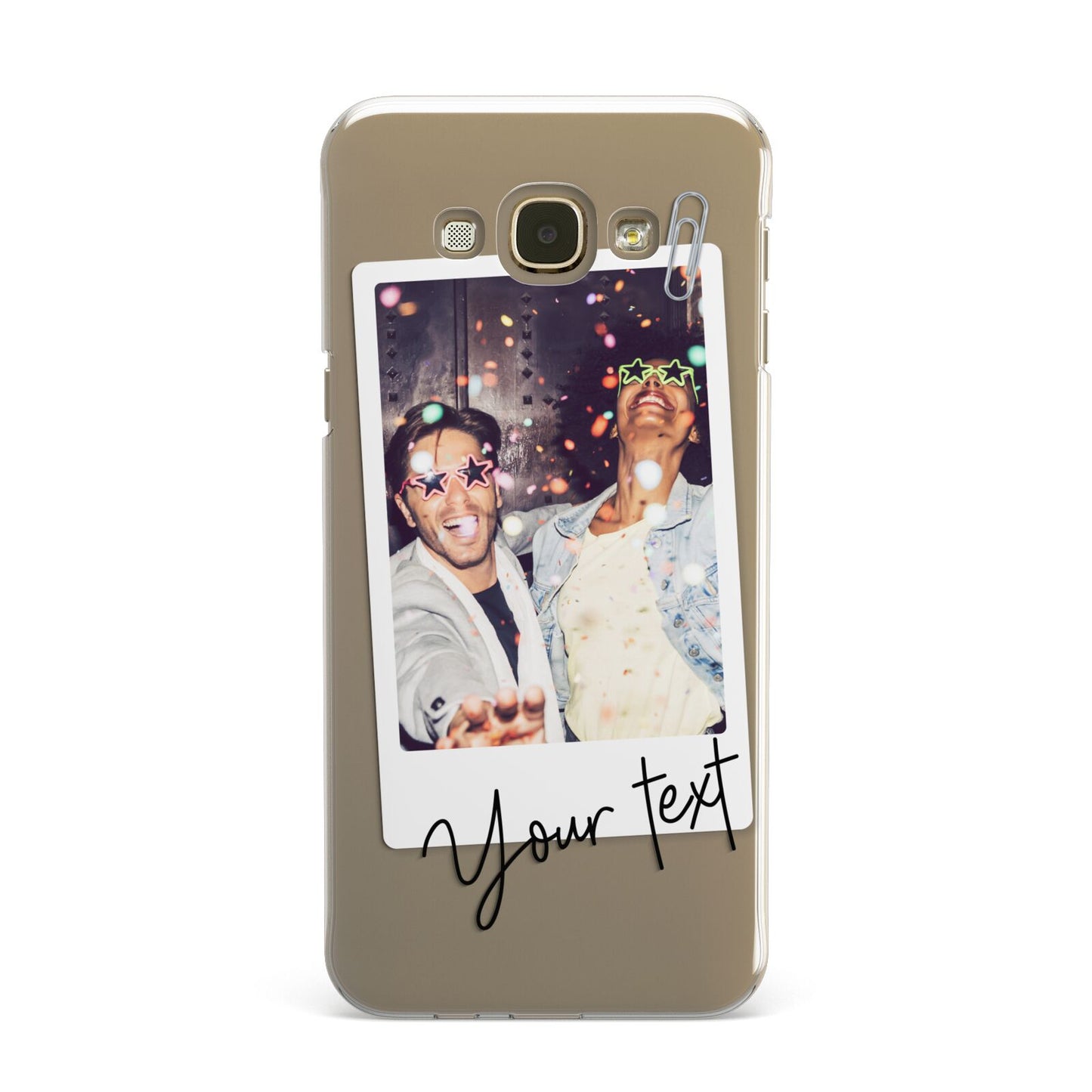 Personalised Photo with Text Samsung Galaxy A8 Case
