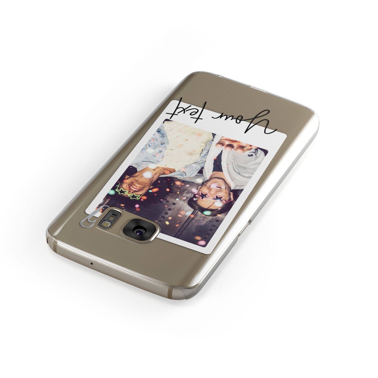 Personalised Photo with Text Samsung Galaxy Case Front Close Up