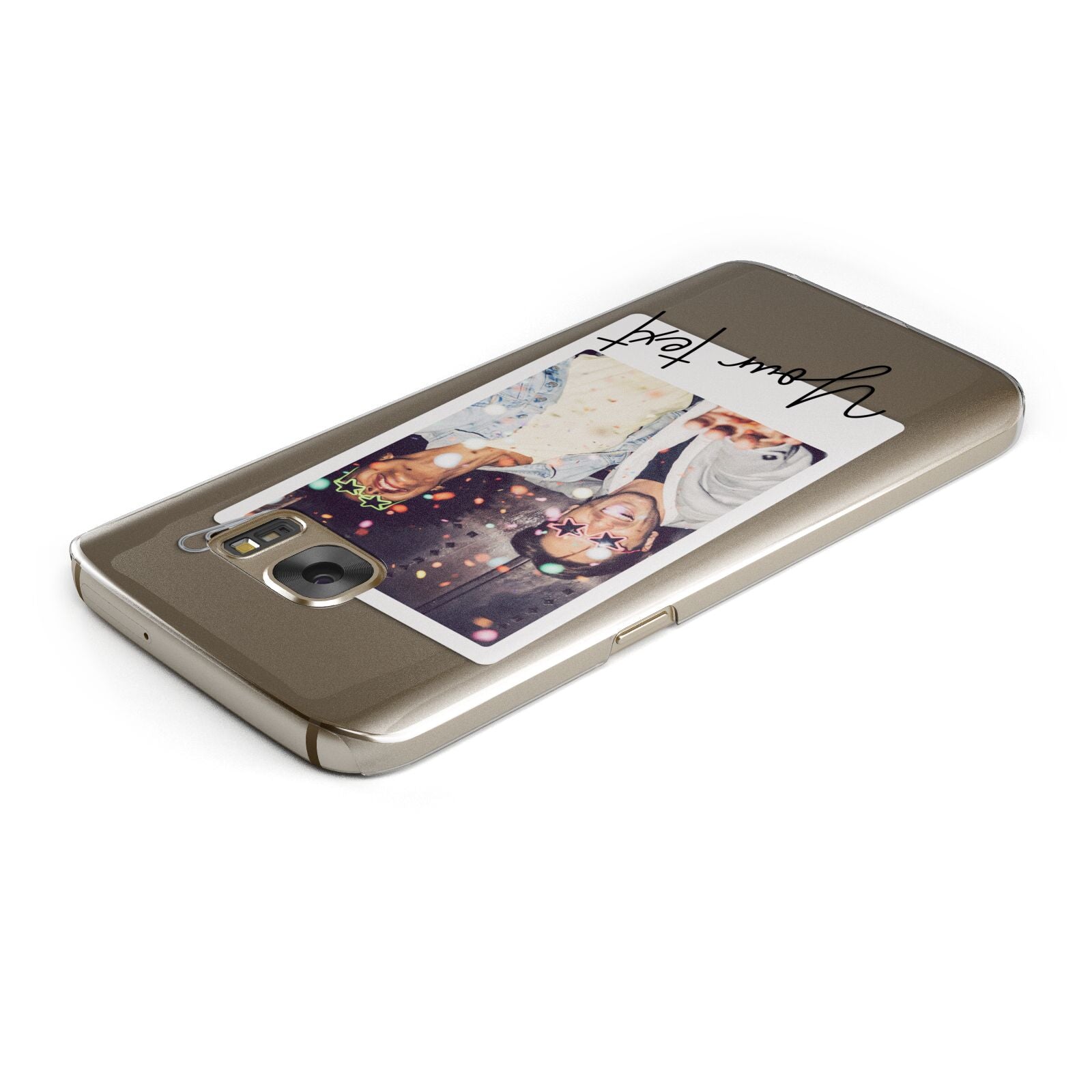 Personalised Photo with Text Samsung Galaxy Case Top Cutout