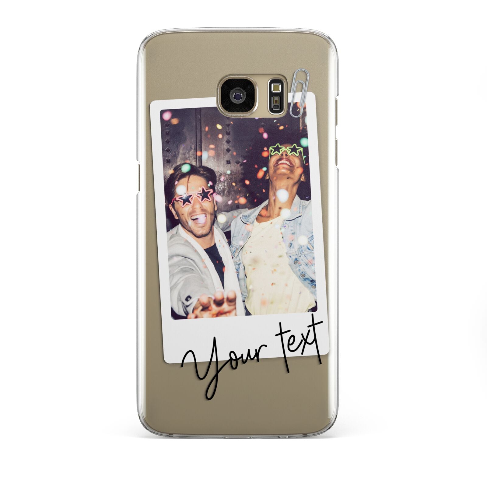 Personalised Photo with Text Samsung Galaxy S7 Edge Case