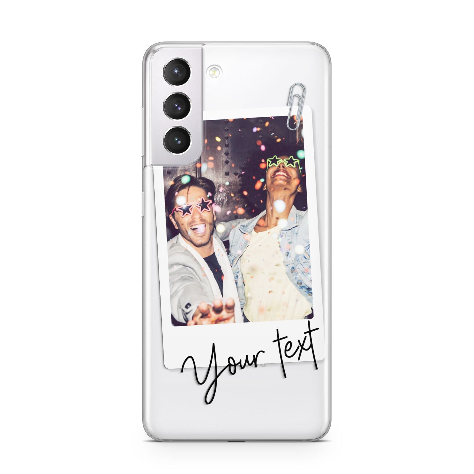 Personalised Photo with Text Samsung S21 Case