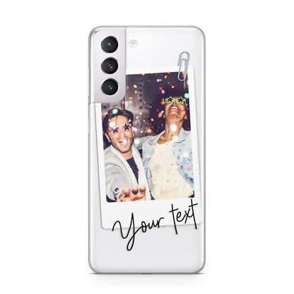 Personalised Photo with Text Samsung S21 Case
