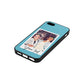 Personalised Photo with Text Sky Saffiano Leather iPhone 5 Case Side Angle
