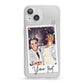 Personalised Photo with Text iPhone 13 Clear Bumper Case