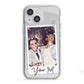 Personalised Photo with Text iPhone 13 Mini TPU Impact Case with White Edges