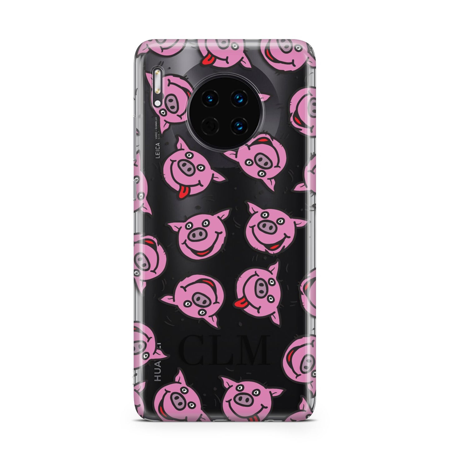 Personalised Pig Initials Clear Huawei Mate 30