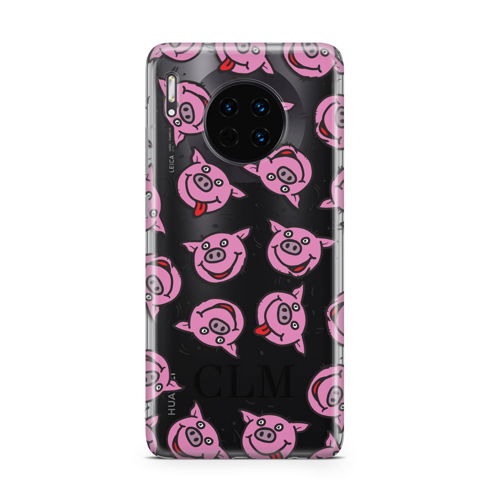 Personalised Pig Initials Clear Huawei Mate 30
