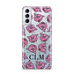 Personalised Pig Initials Clear Samsung S21 Plus Case