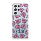 Personalised Pig Initials Clear Samsung S21 Ultra Case