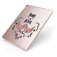Personalised Piggies Apple iPad Case on Rose Gold iPad Side View