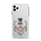 Personalised Piggies Apple iPhone 11 Pro Max in Silver with White Impact Case