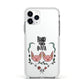 Personalised Piggies Apple iPhone 11 Pro in Silver with White Impact Case