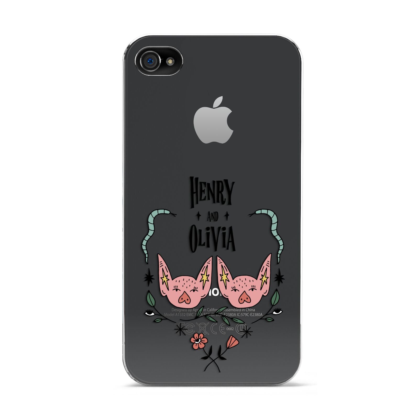 Personalised Piggies Apple iPhone 4s Case