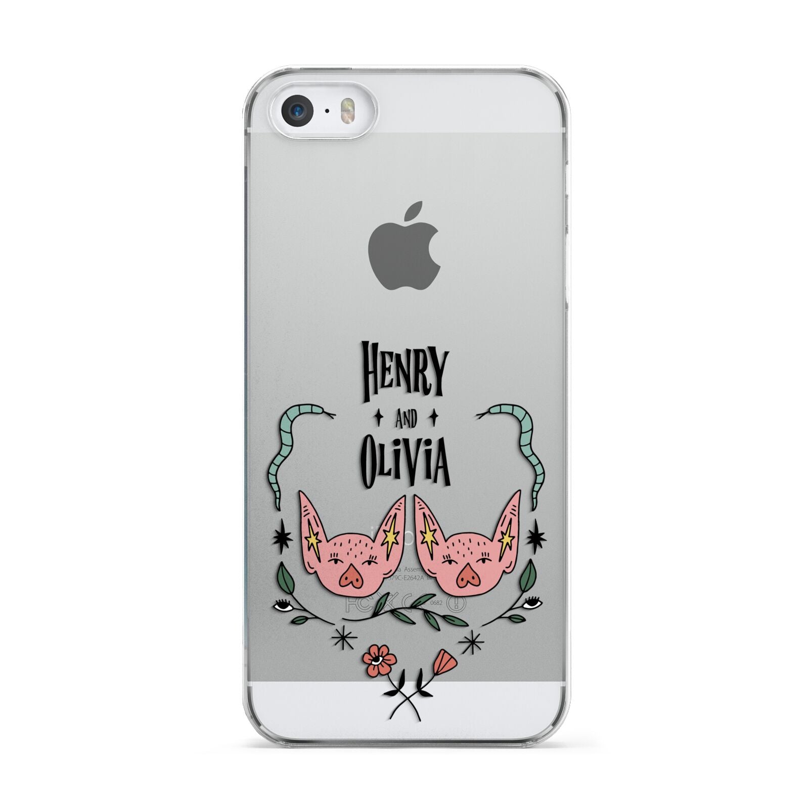 Personalised Piggies Apple iPhone 5 Case