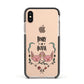 Personalised Piggies Apple iPhone Xs Impact Case Black Edge on Gold Phone