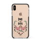 Personalised Piggies Apple iPhone Xs Max Impact Case Black Edge on Gold Phone