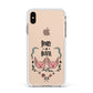 Personalised Piggies Apple iPhone Xs Max Impact Case White Edge on Gold Phone
