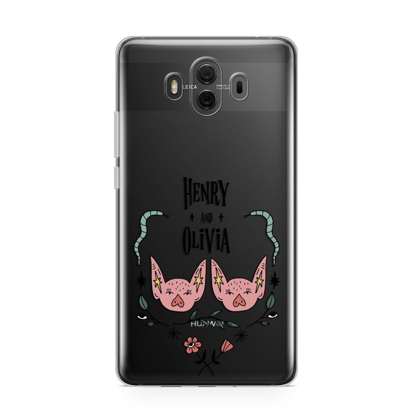 Personalised Piggies Huawei Mate 10 Protective Phone Case