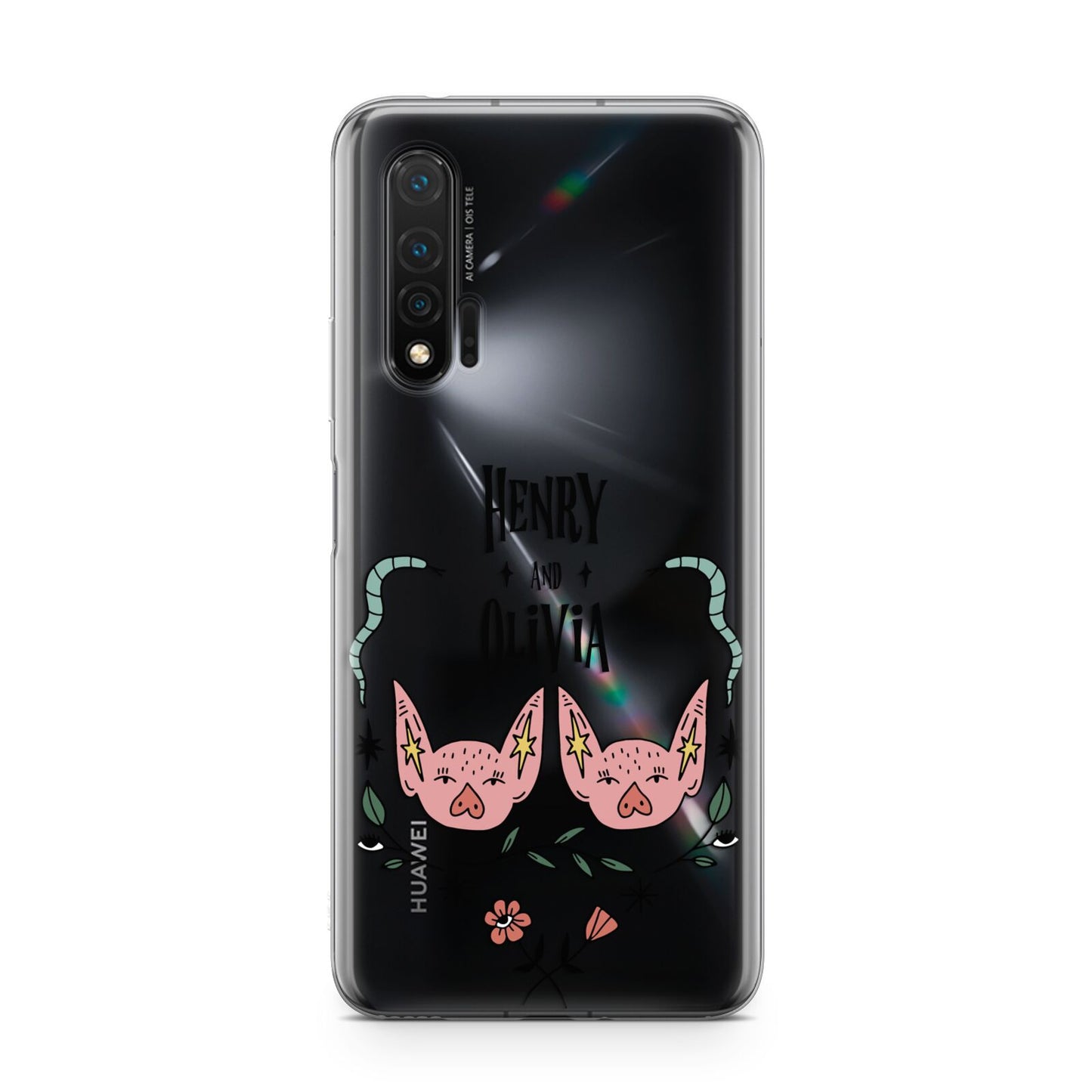 Personalised Piggies Huawei Nova 6 Phone Case