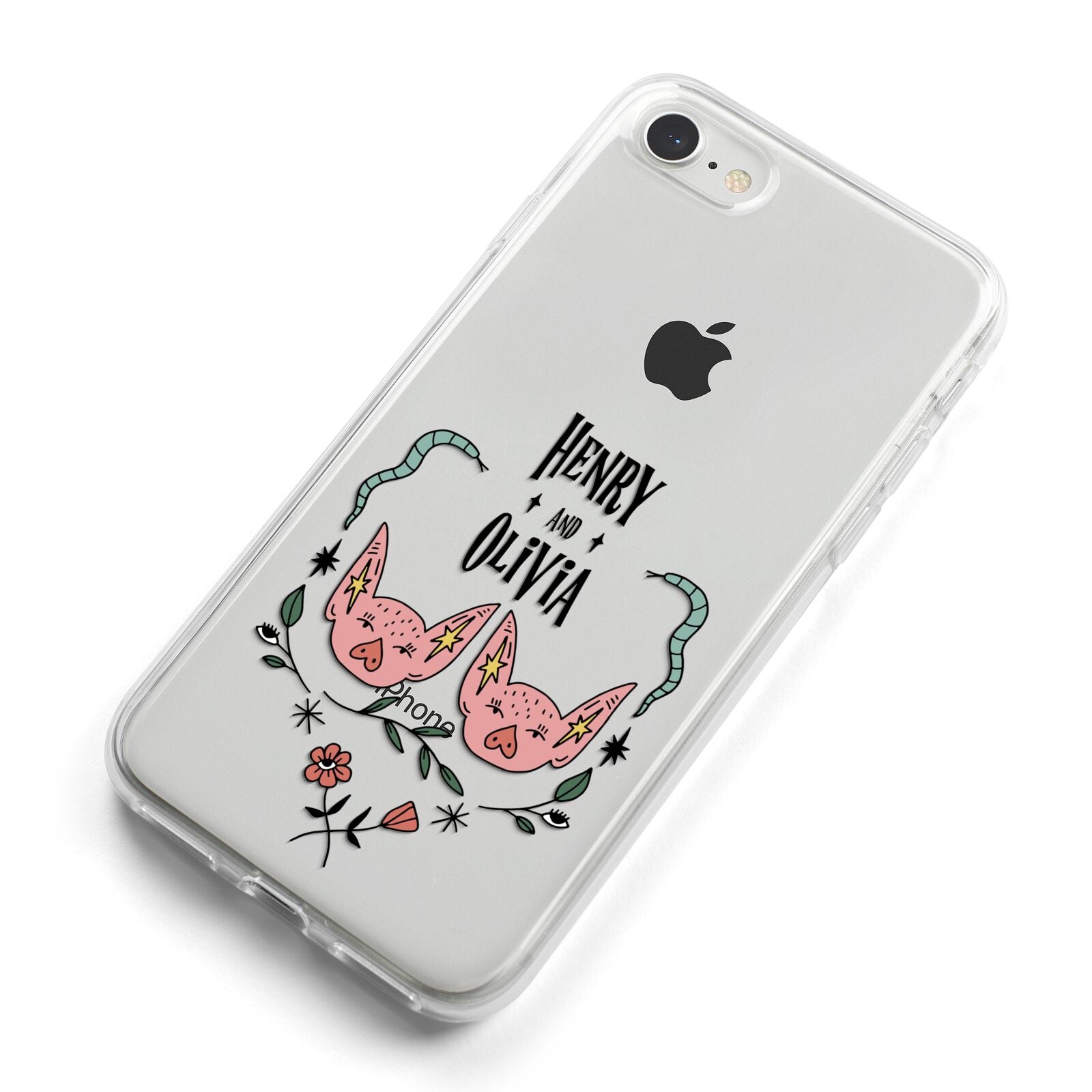 Personalised Piggies iPhone 8 Bumper Case on Silver iPhone Alternative Image