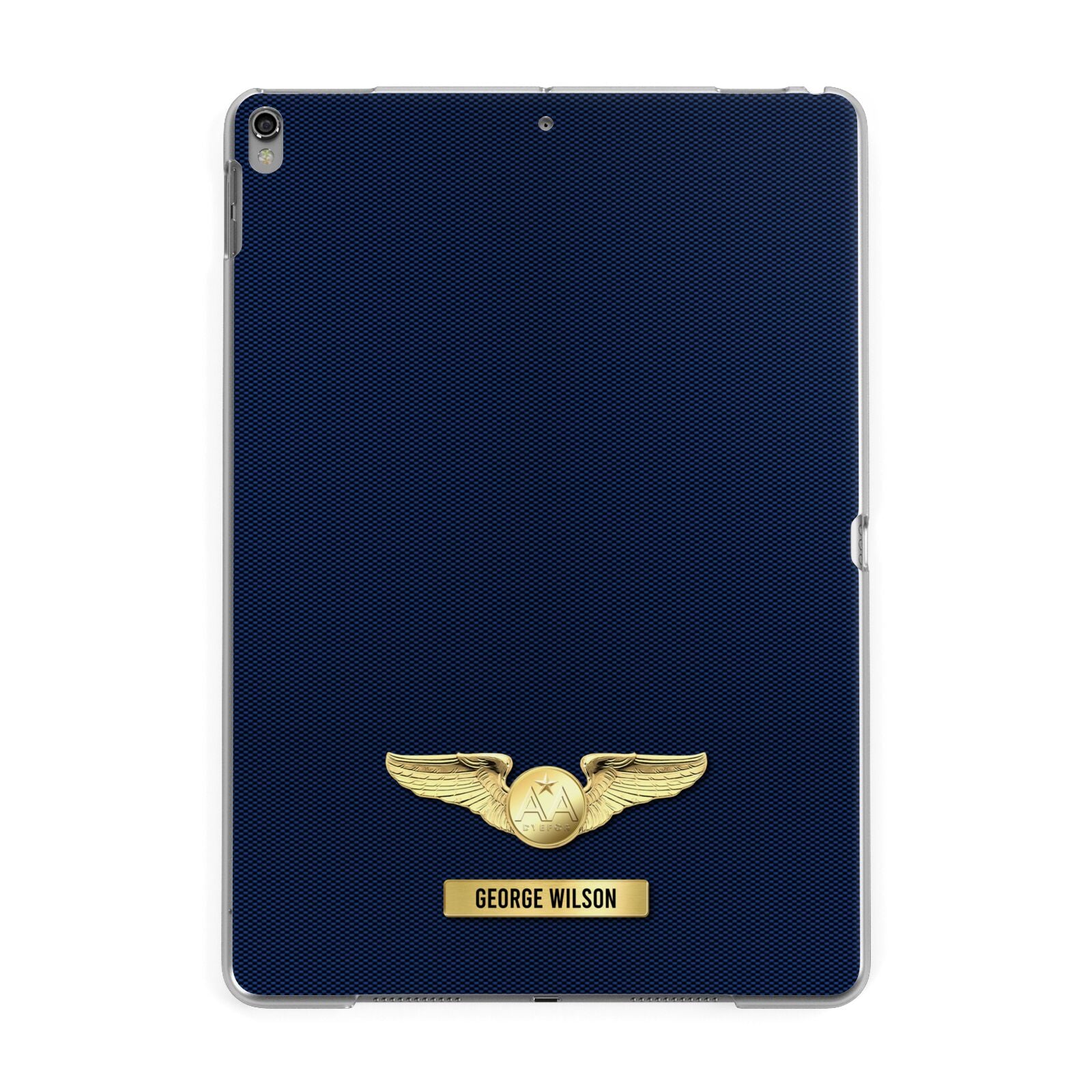 Personalised Pilot Wings Apple iPad Grey Case