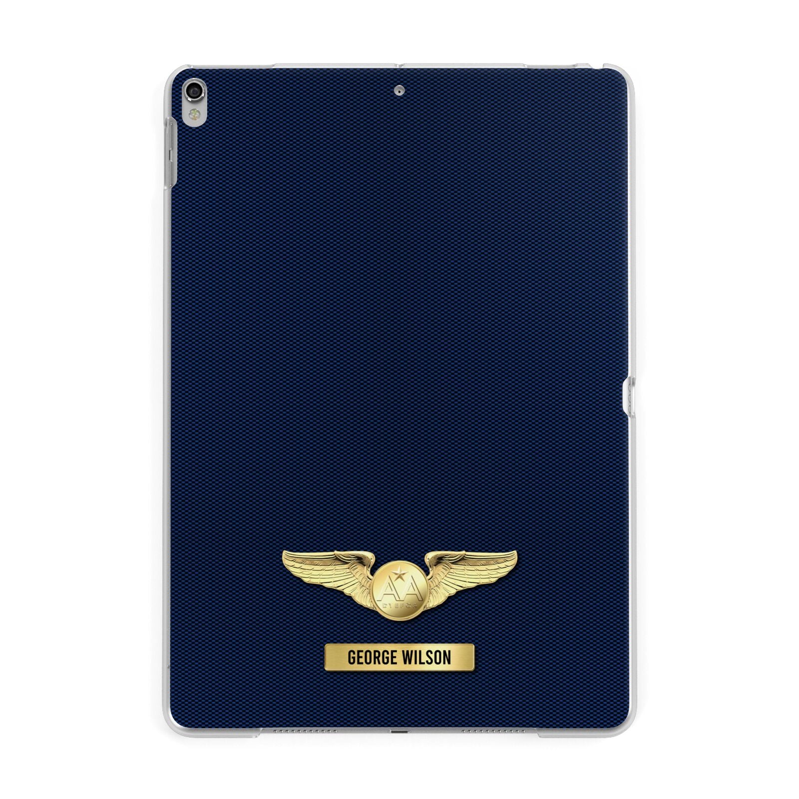Personalised Pilot Wings Apple iPad Silver Case