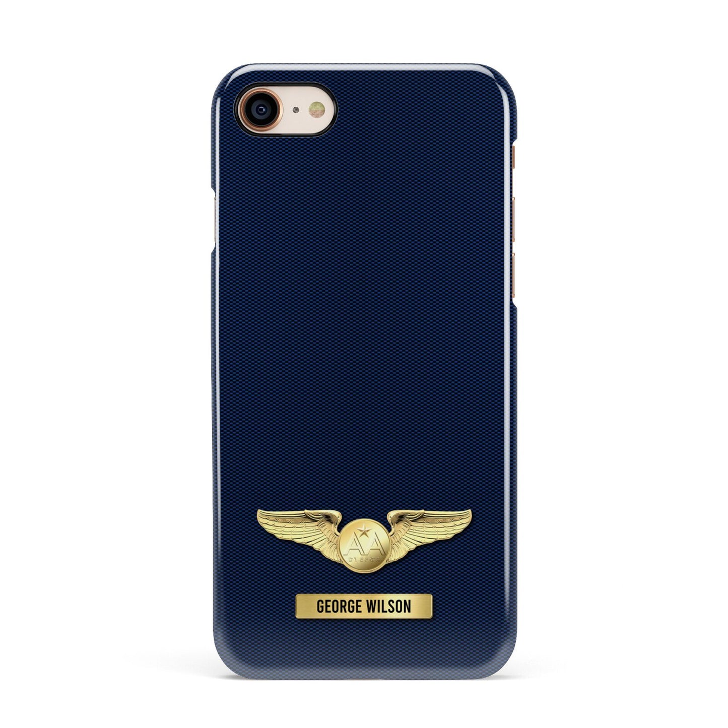 Personalised Pilot Wings Apple iPhone 7 8 3D Snap Case