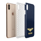 Personalised Pilot Wings Apple iPhone Xs Max 3D Tough Case Expanded View