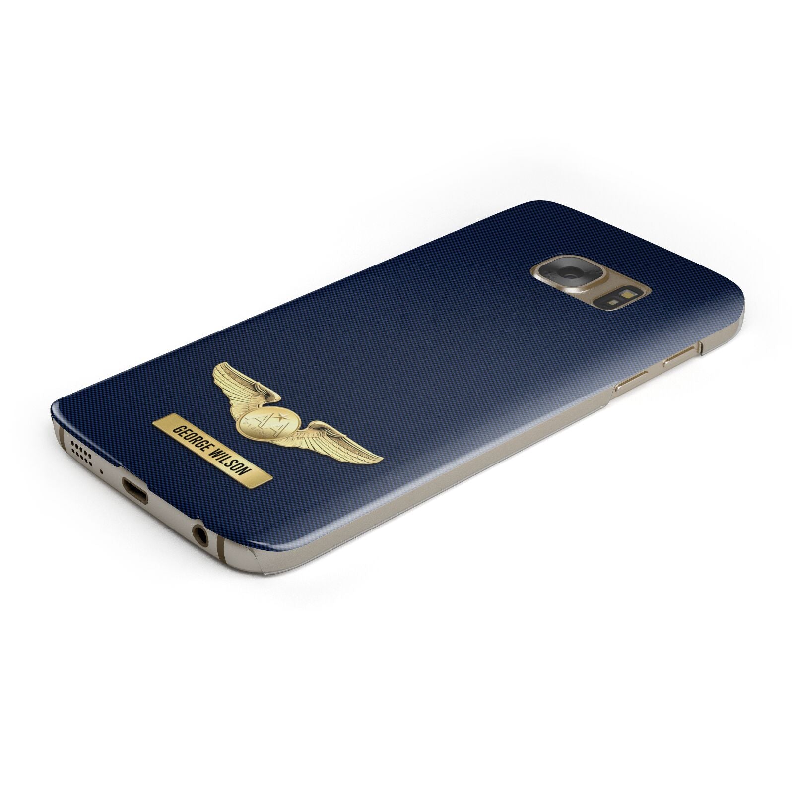 Personalised Pilot Wings Samsung Galaxy Case Bottom Cutout