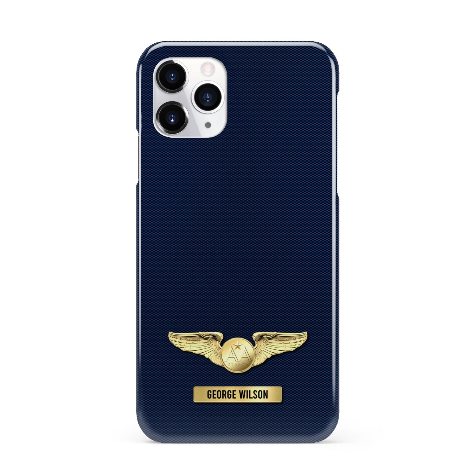 Personalised Pilot Wings iPhone 11 Pro 3D Snap Case