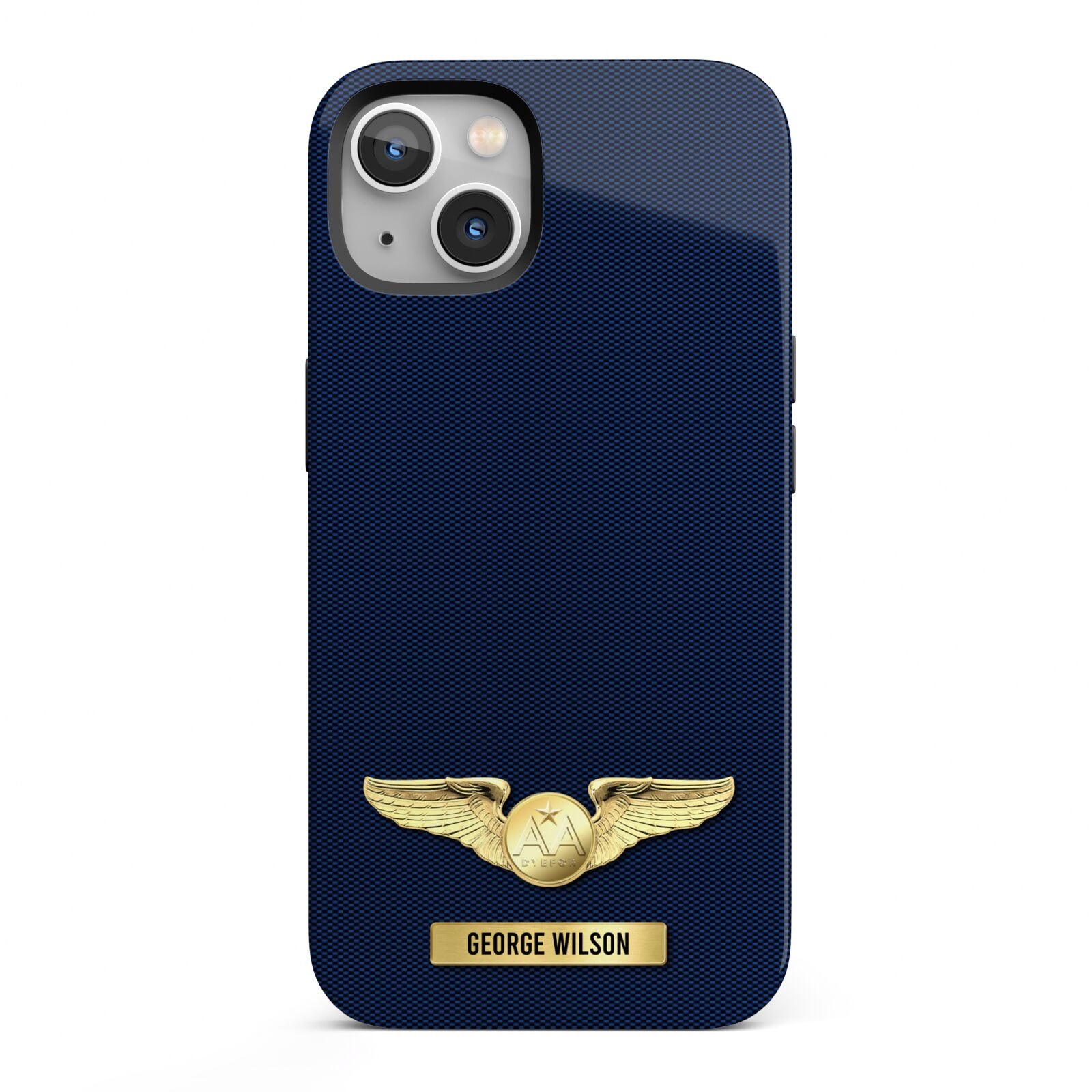 Personalised Pilot Wings iPhone 13 Full Wrap 3D Tough Case