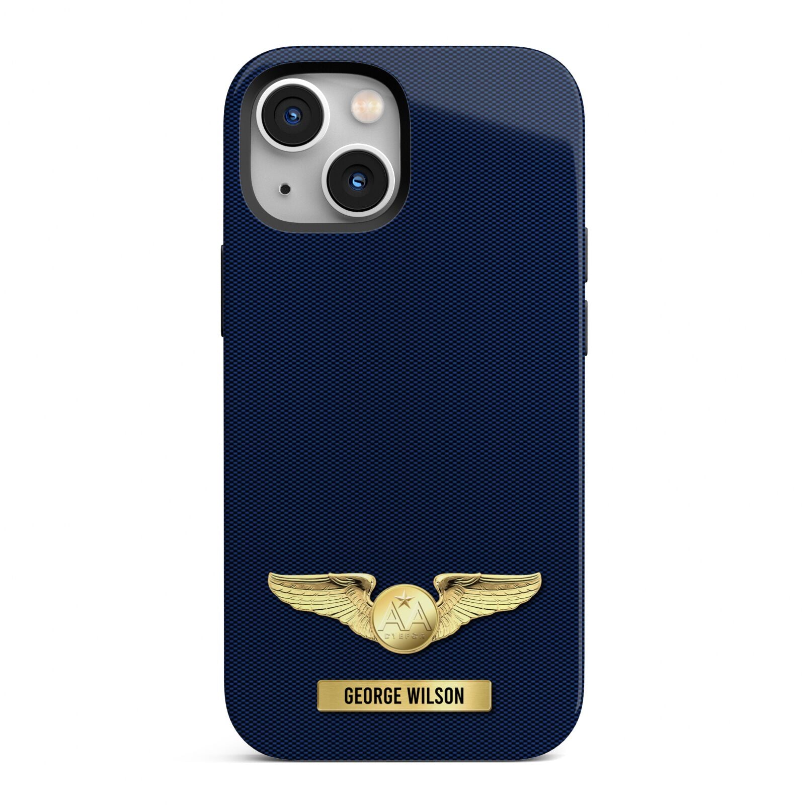 Personalised Pilot Wings iPhone 13 Mini Full Wrap 3D Tough Case