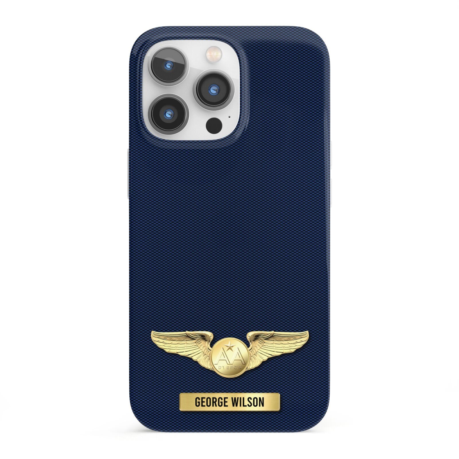 Personalised Pilot Wings iPhone 13 Pro Full Wrap 3D Snap Case