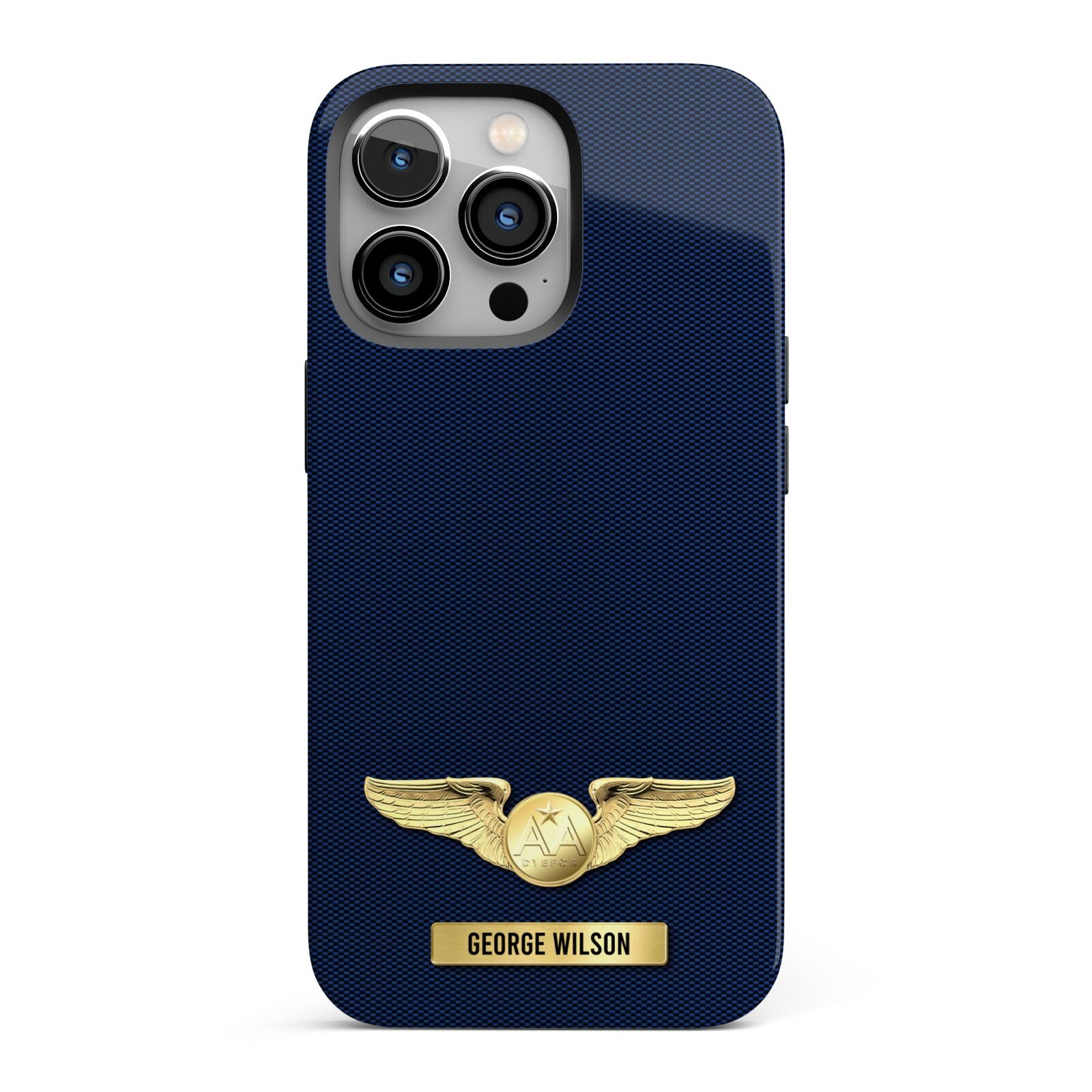 Personalised Pilot Wings iPhone 13 Pro Full Wrap 3D Tough Case