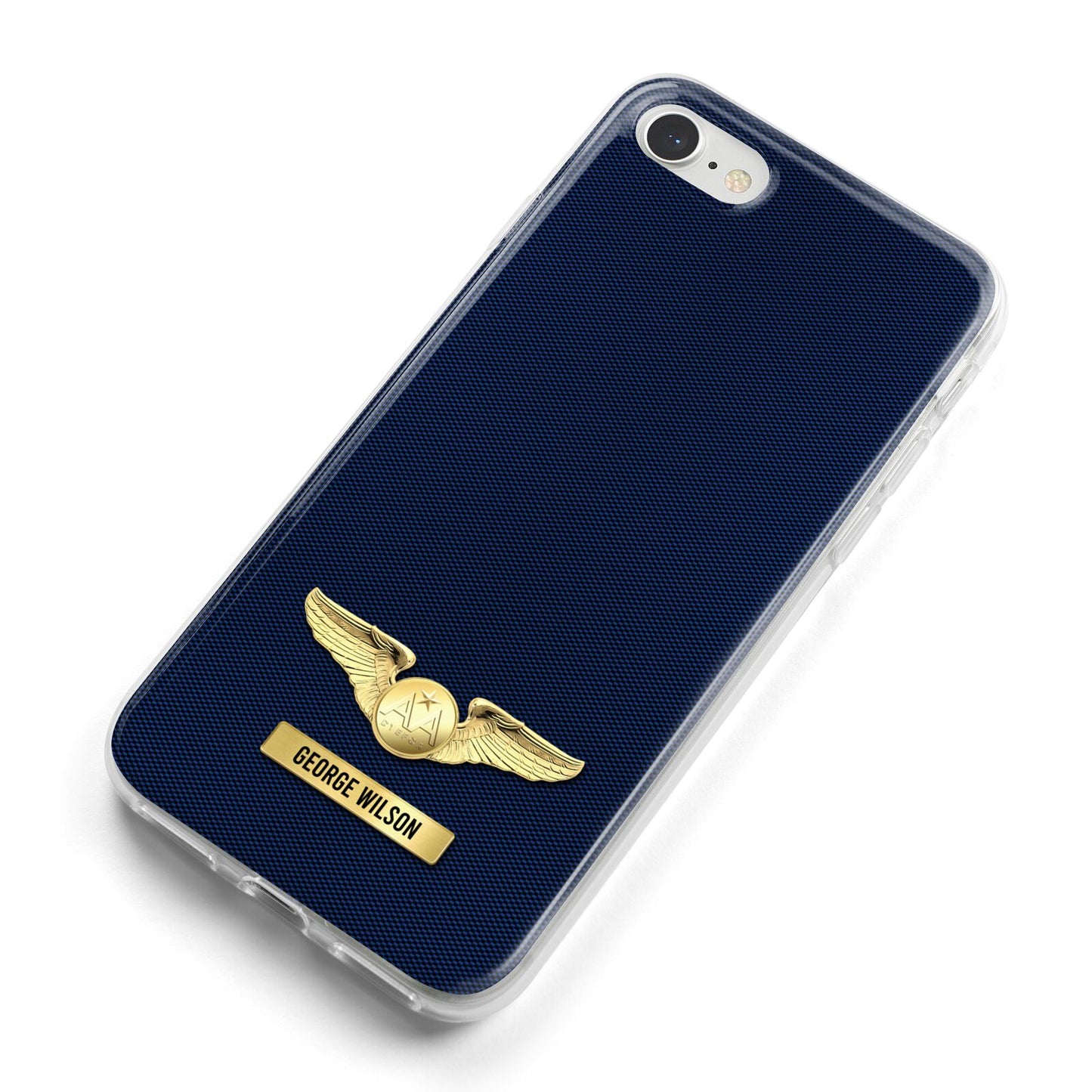 Personalised Pilot Wings iPhone 8 Bumper Case on Silver iPhone Alternative Image