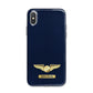Personalised Pilot Wings iPhone X Bumper Case on Silver iPhone Alternative Image 1