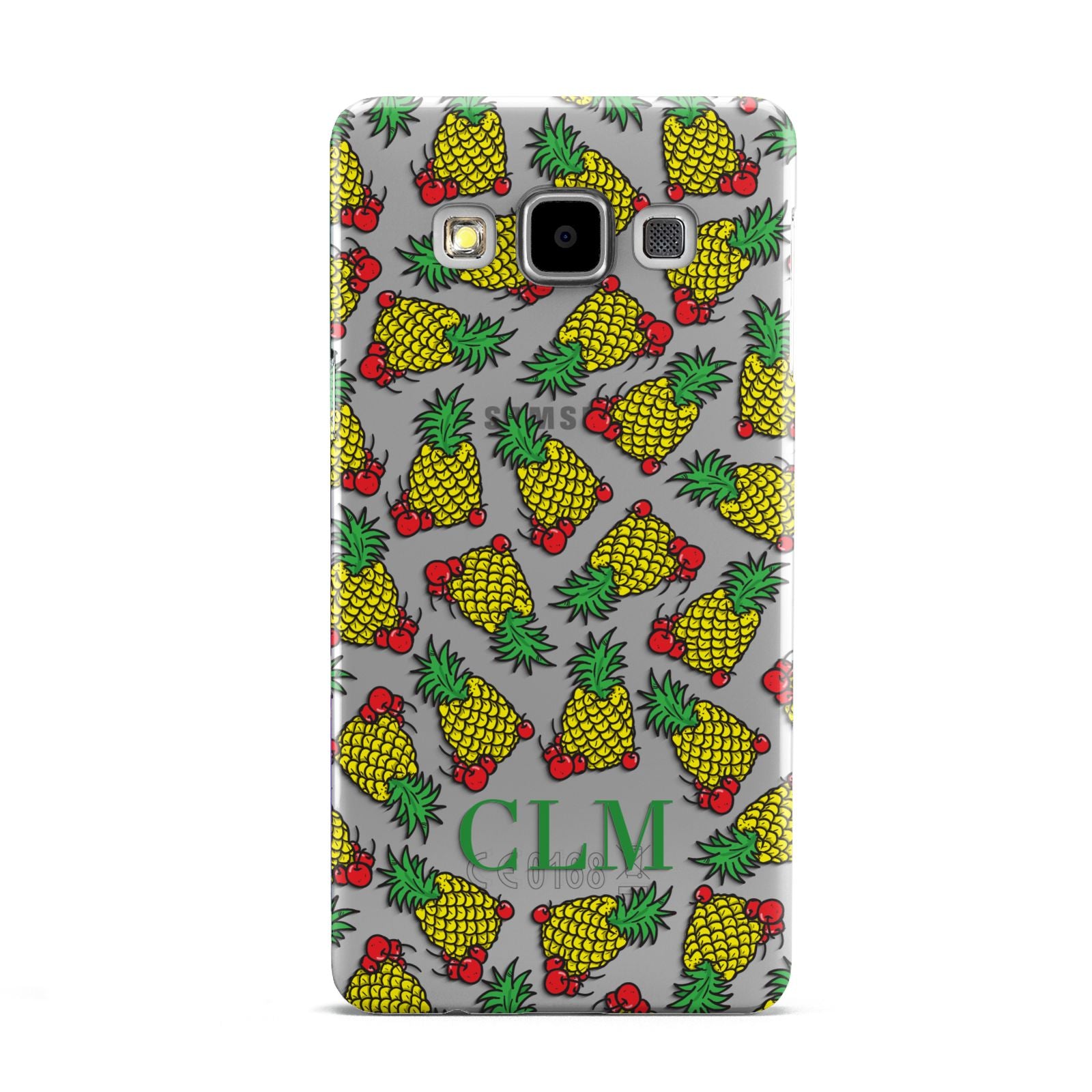 Personalised Pineapple Initials Clear Samsung Galaxy A5 Case