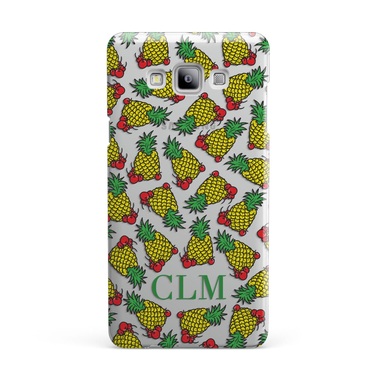 Personalised Pineapple Initials Clear Samsung Galaxy A7 2015 Case