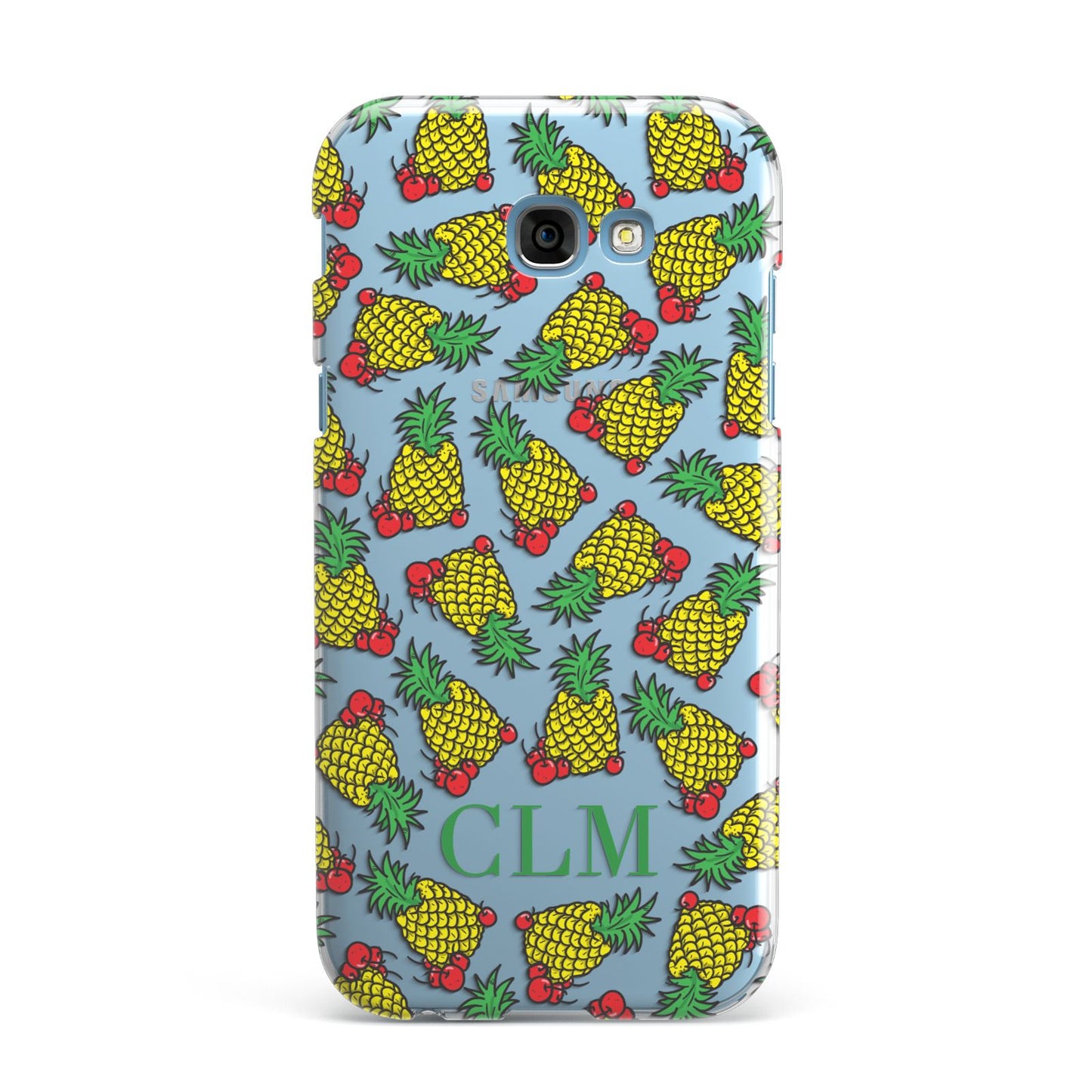 Personalised Pineapple Initials Clear Samsung Galaxy A7 2017 Case