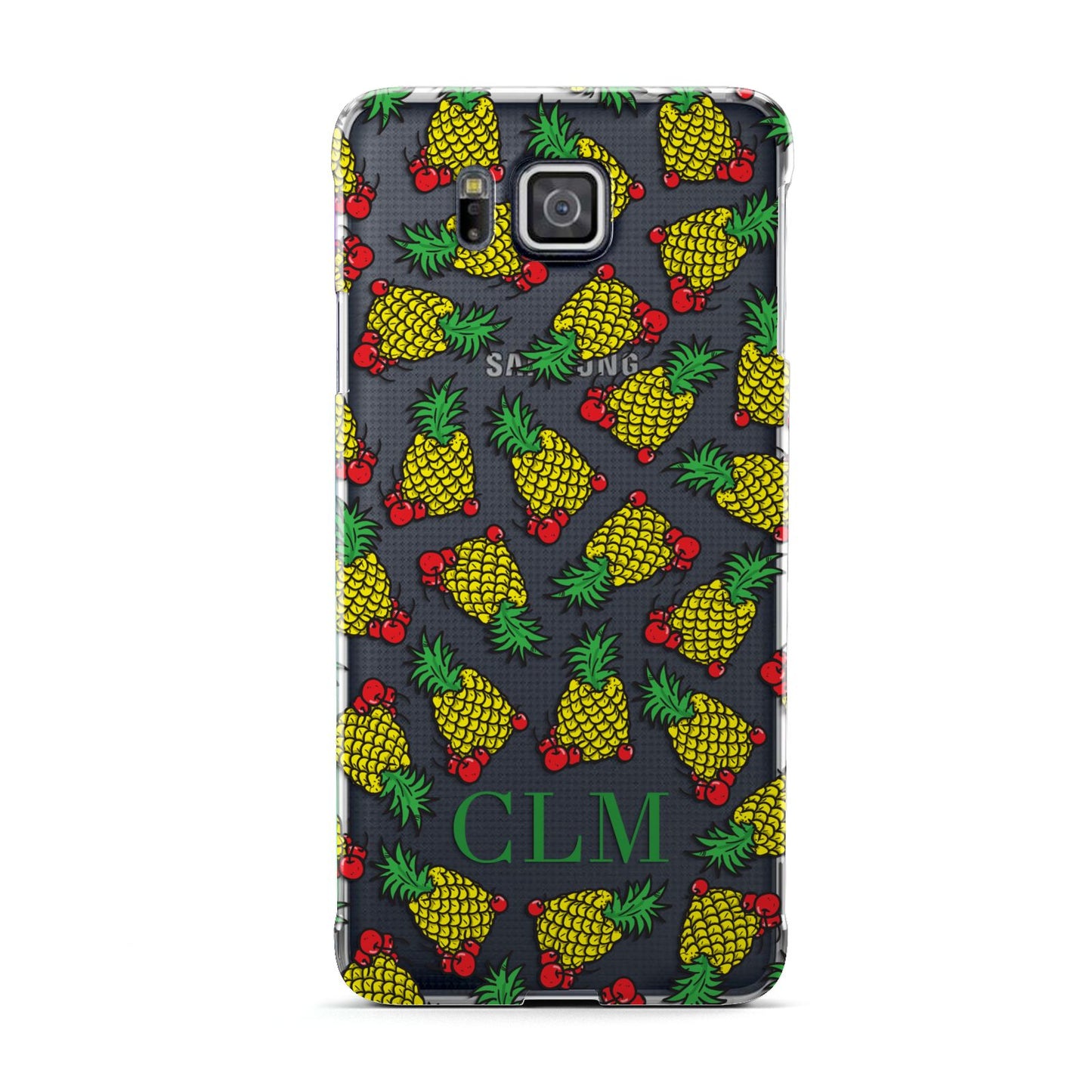 Personalised Pineapple Initials Clear Samsung Galaxy Alpha Case