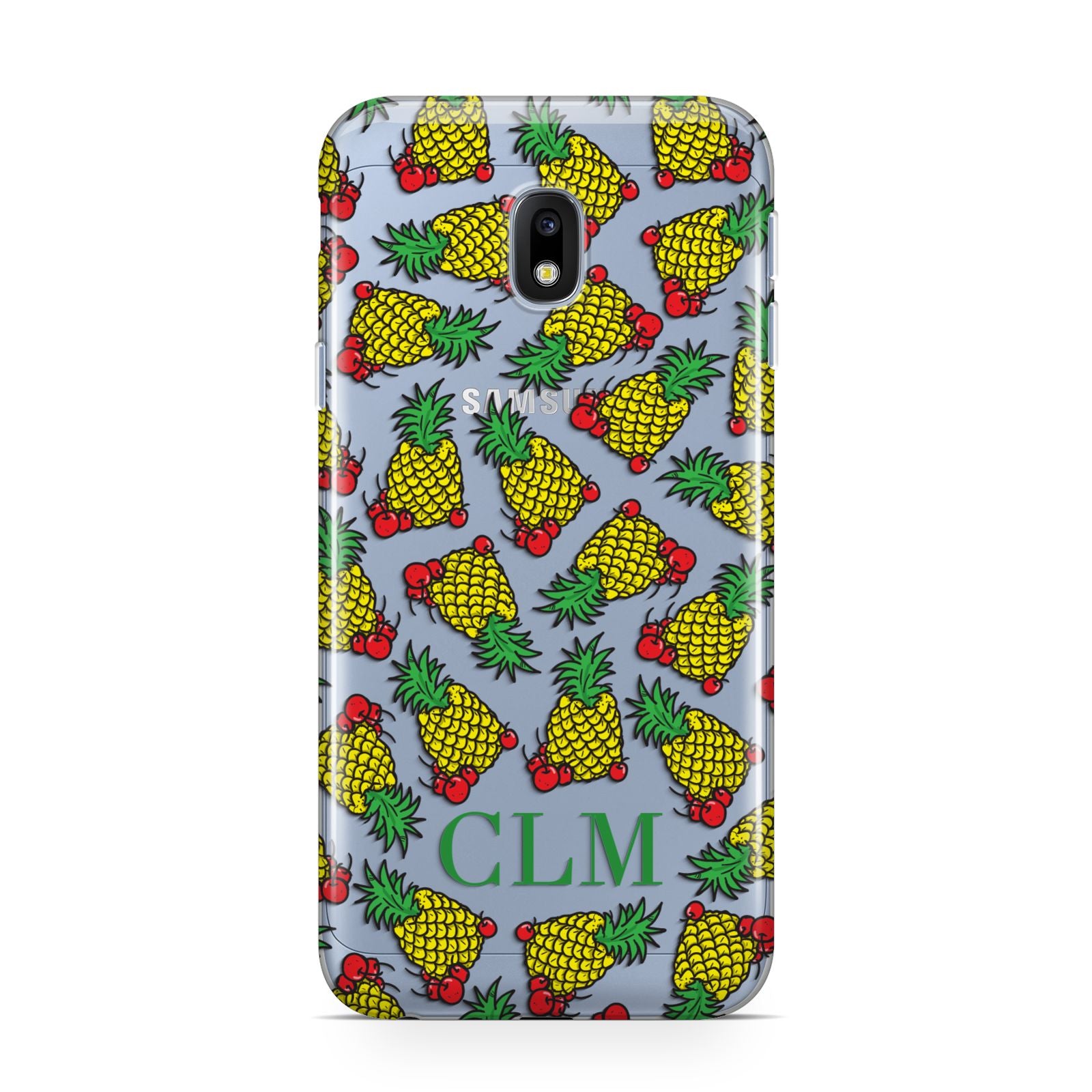 Personalised Pineapple Initials Clear Samsung Galaxy J3 2017 Case