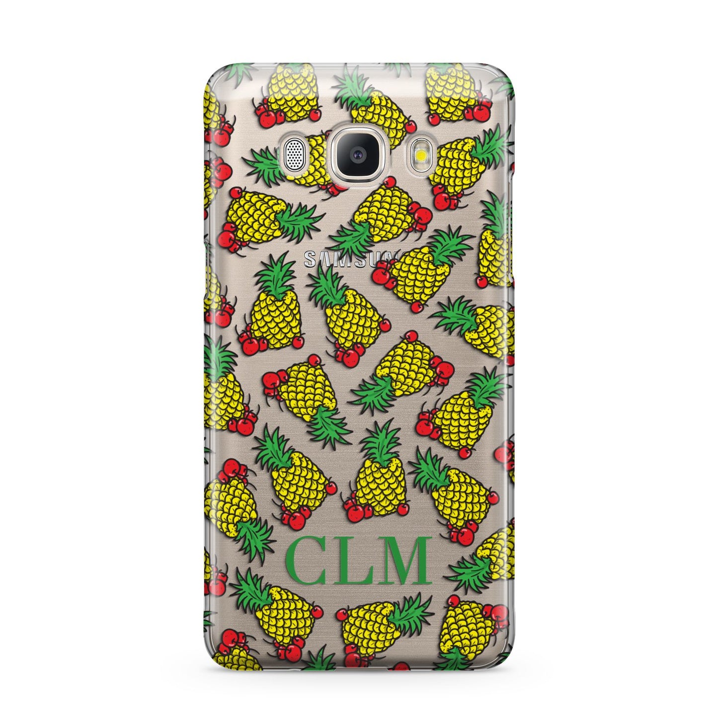 Personalised Pineapple Initials Clear Samsung Galaxy J5 2016 Case