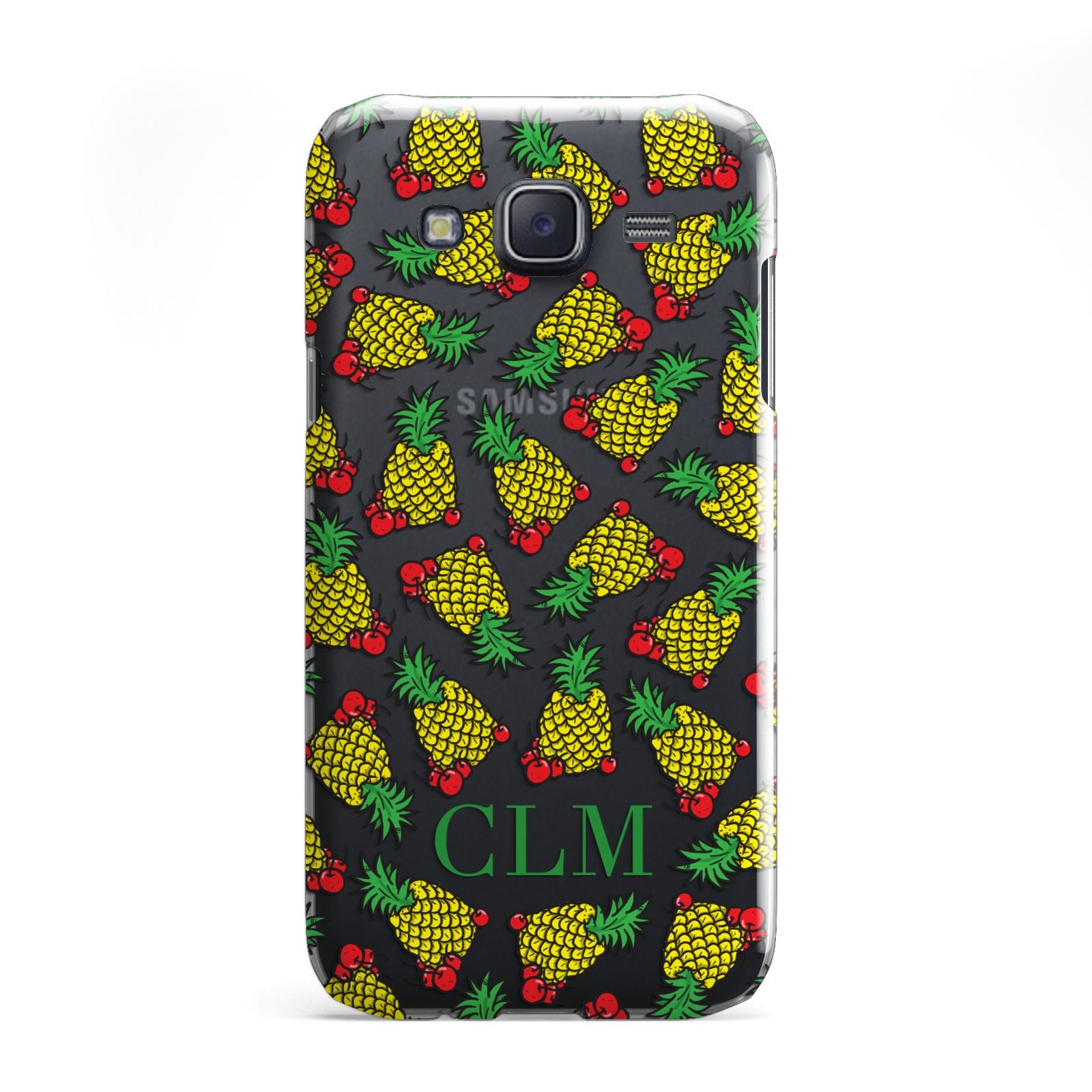 Personalised Pineapple Initials Clear Samsung Galaxy J5 Case